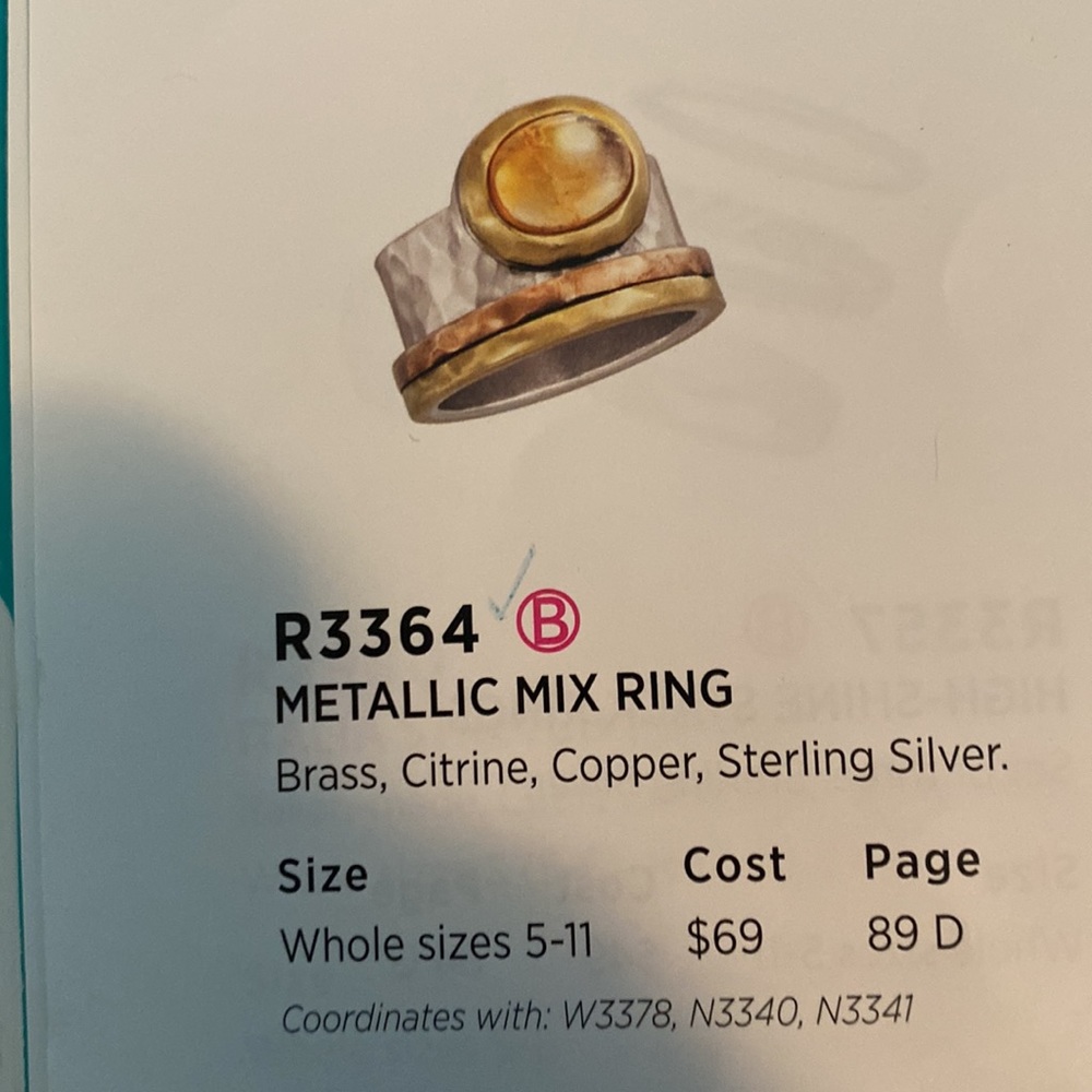 Silpada Metallic Mix Ring, #R3364, size 8. - Picture 6 of 6